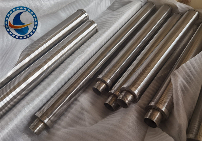 SS304 ভি আকৃতির প্রোফাইল তারের ওয়েজ তারের স্ক্রিন ফিল্টার পাইপ