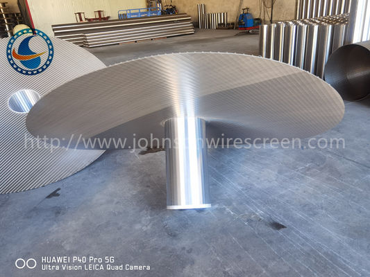উচ্চ উন্মুক্ত এলাকার সাথে ওয়েল্ডেড Ss 304 Johnson V Wire Screen Slot 200 Micron