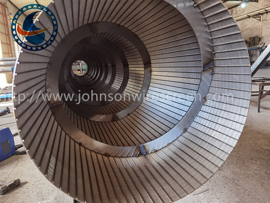 OD 600mm Wedge Wire Rotary Screen Drum Of Stainless Steel For Waste Water অপচয়িত জলের জন্য স্টেইনলেস স্টিলের ঘূর্ণমান স্ক্রিন ড্রাম